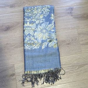 Gold and blue scarf